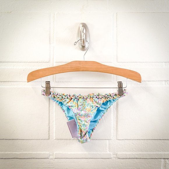 Rio De Sol Garden Leblon Tiny Bikini Bottom, Medium - Picture 1 of 5